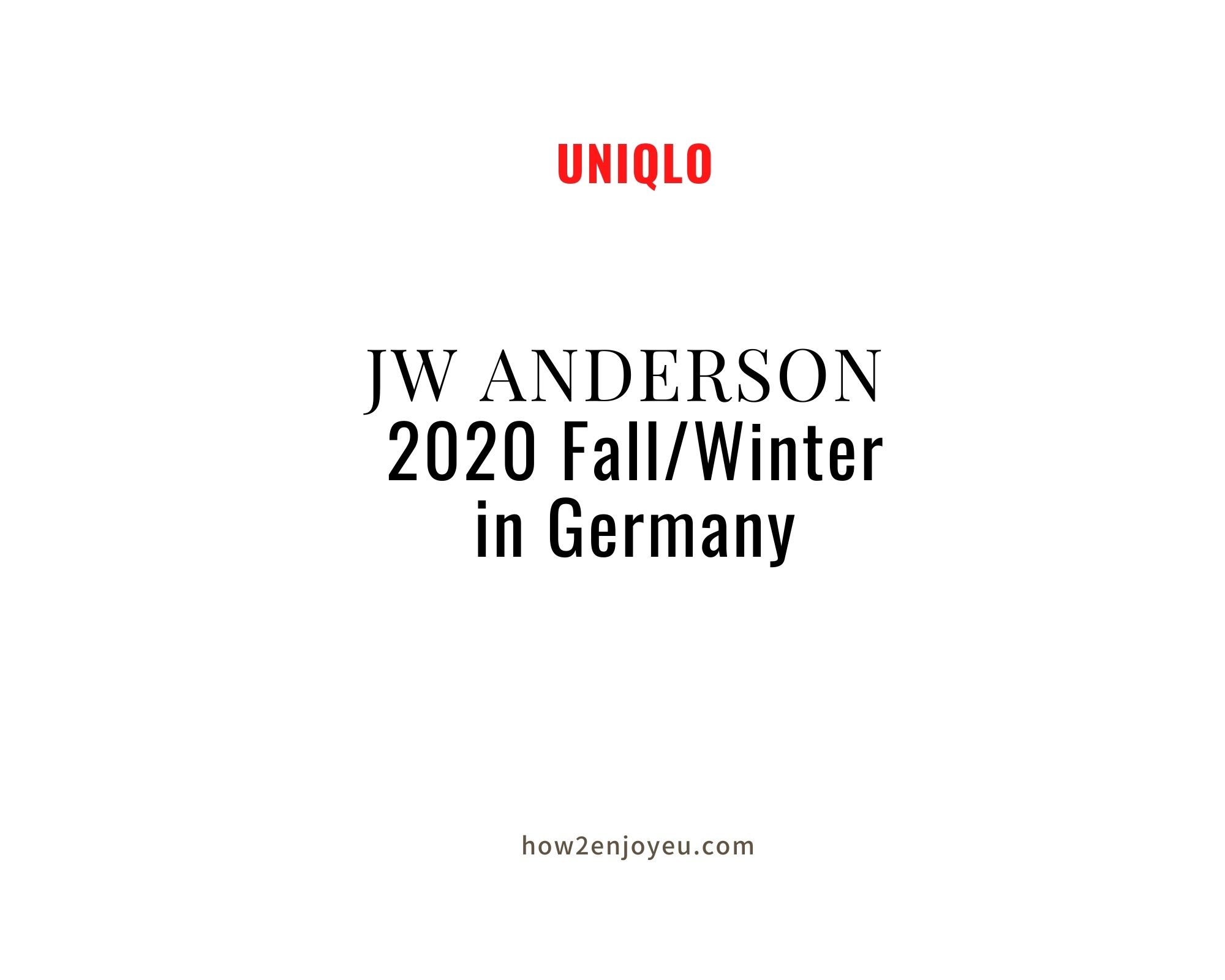Read more about the article 2020年JW ANDERSONの秋冬物、ドイツではこれがすでに完売っぽい