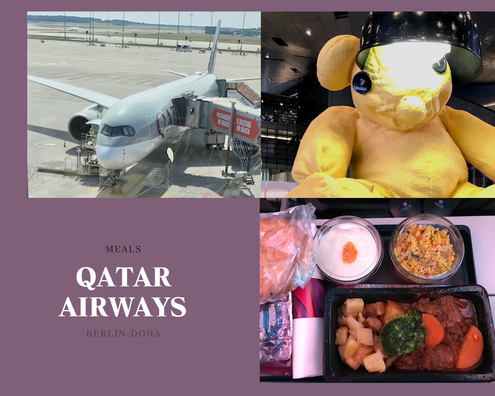 You are currently viewing カタール航空エコノミークラスの機内食 ベルリン・ドーハ間 オススメはビーフ、デザートも衝撃的に美味しい